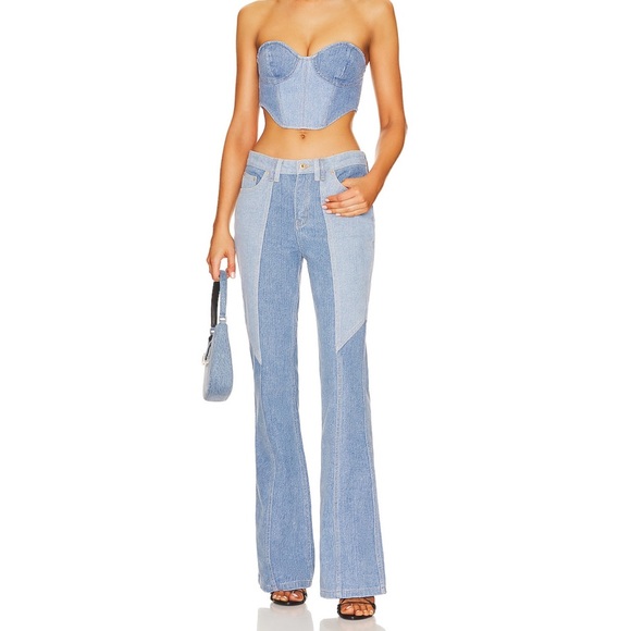 RETROFETE Enzo denim top and Rafael patchwork jeans - Picture 3 of 5